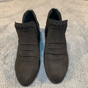 Vince Camuto Perforated Suede Ankle Booties